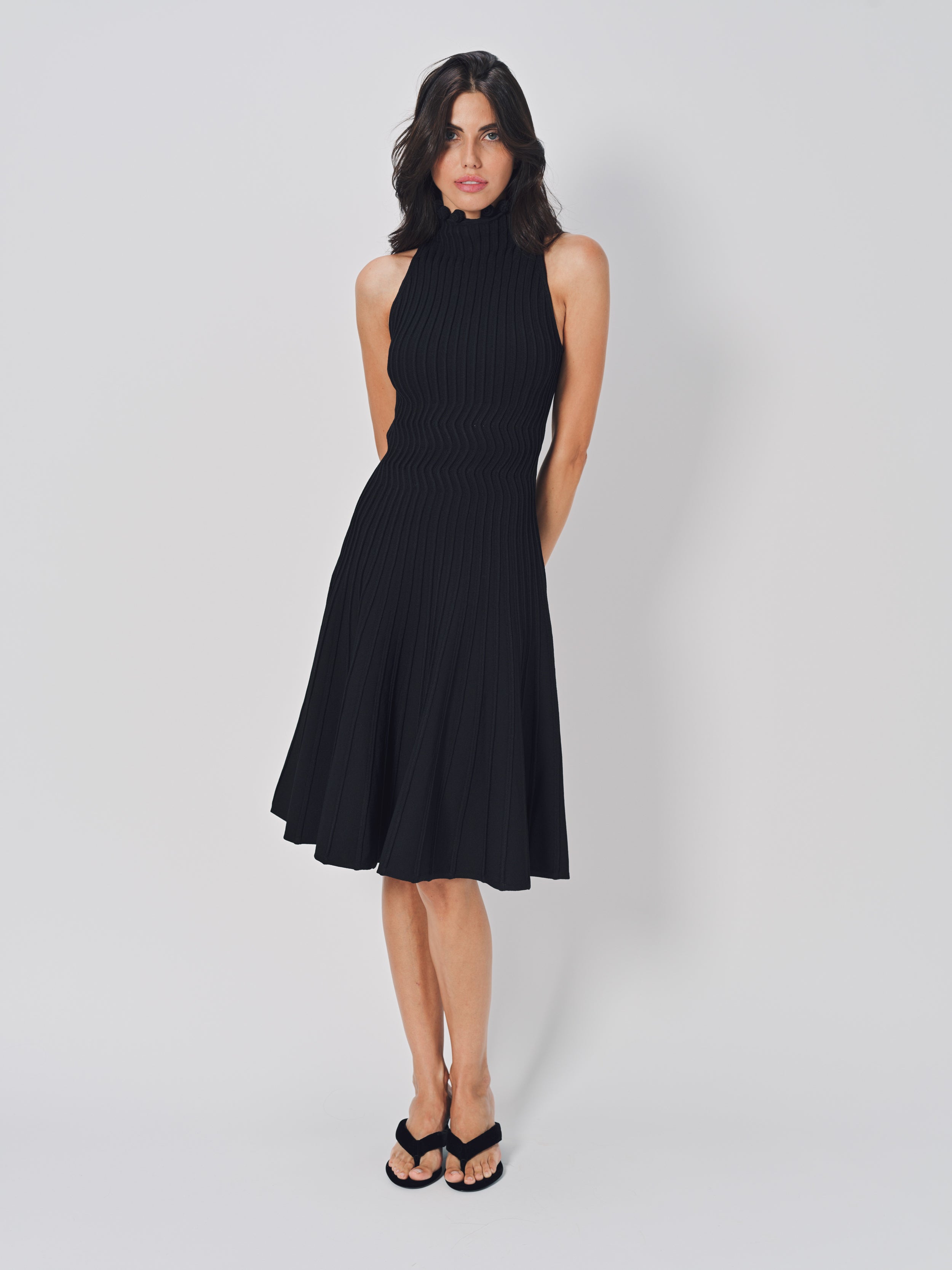 Azzedine Alaia Fit Flare Dress Noir / 36
