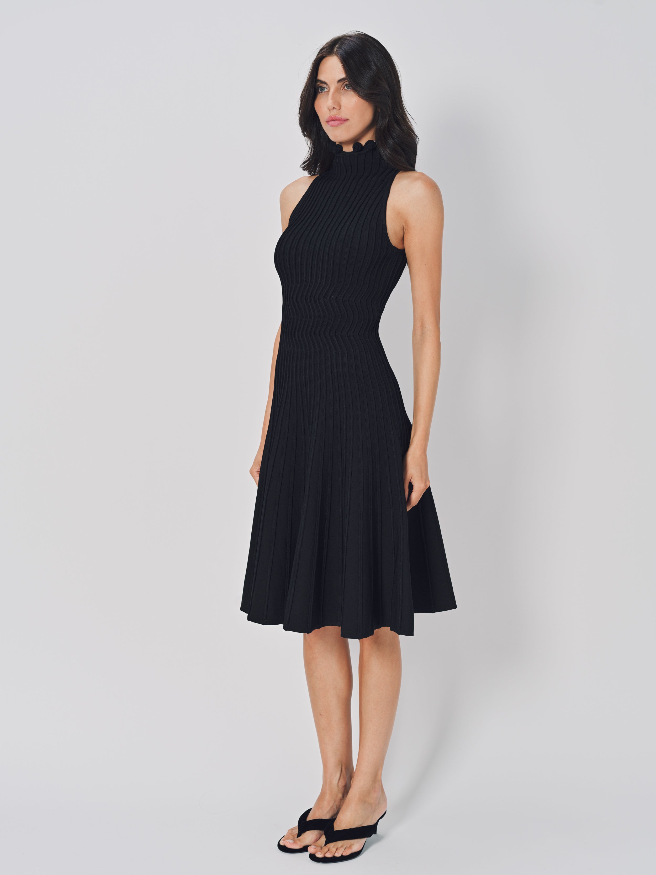 Azzedine Alaia Fit Flare Dress Noir / 36