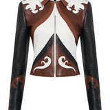 Albie Western Jacket in Multi Nappa Leather