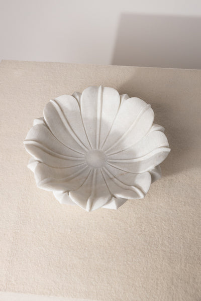 Large Flower Marble Bowl