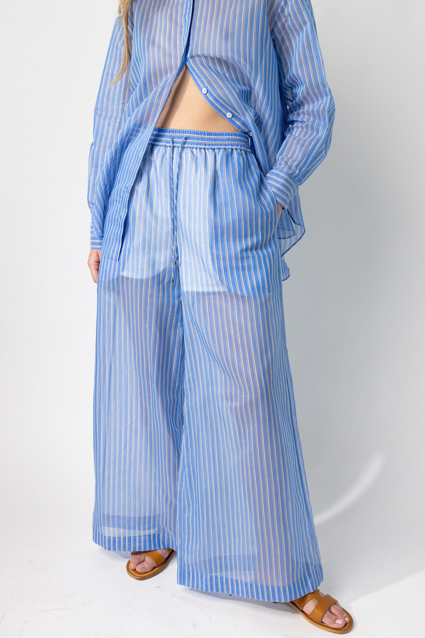 Stripey Cotton/Silk Pants
