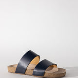 2 Strap Sandal in Blu Navy