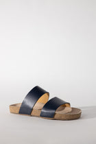 2 Strap Sandal in Blu Navy