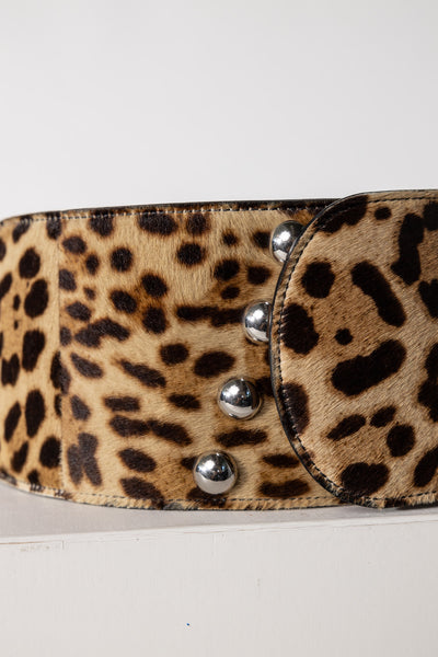 Leopard Oval Buckle Belt