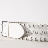 Azzedine Alaia White Woven Calf Leather Belt