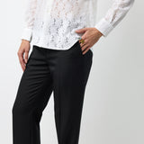 Lace Flower Button Down Blouse