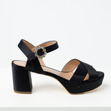 Diedre Crystal Platform Sandal