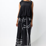Silk Patterned Long Skirt