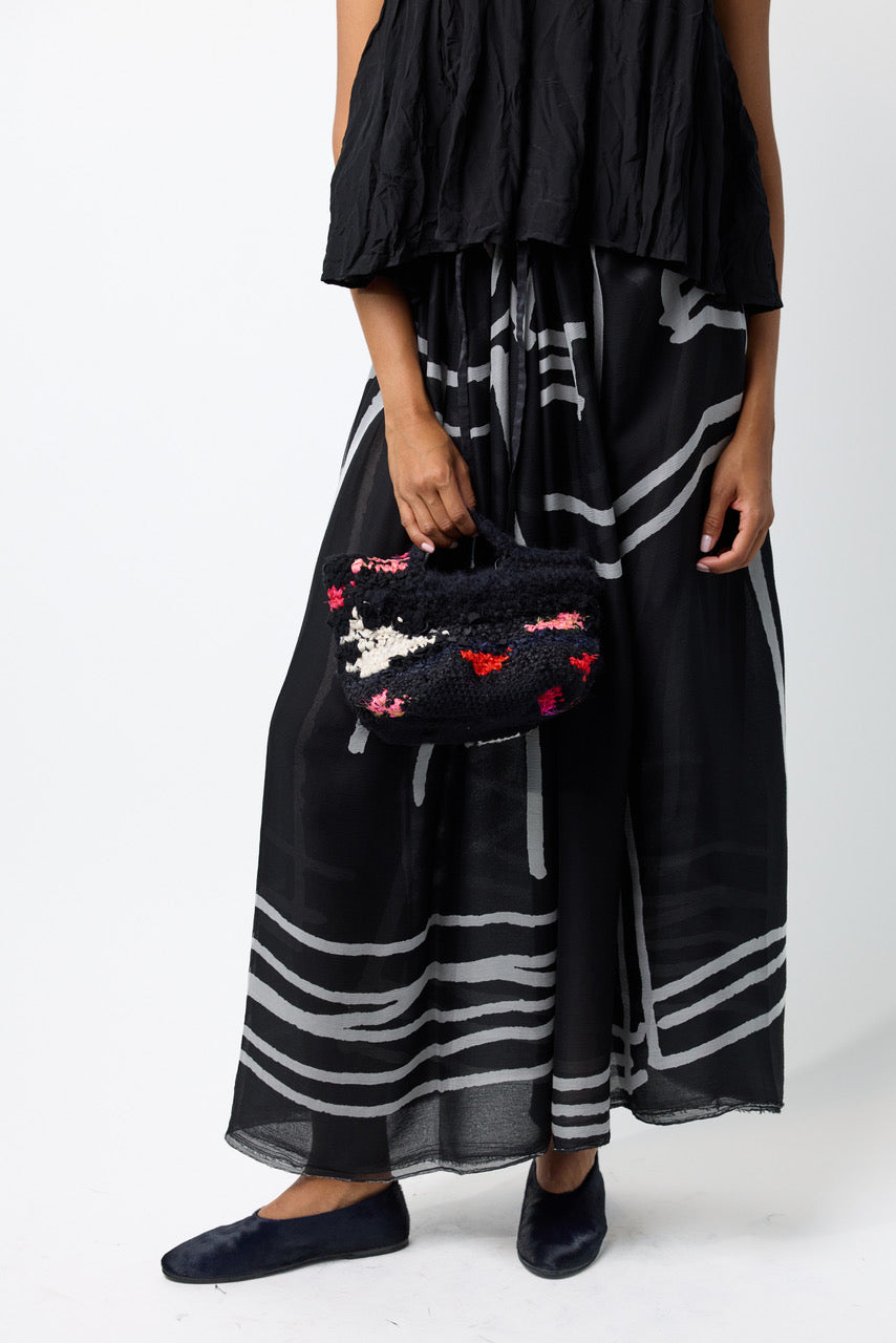Daniela Gregis Silk Patterned Long Skirt