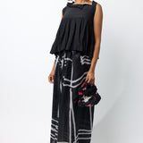 Silk Patterned Long Skirt