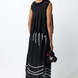 Silk Patterned Long Skirt