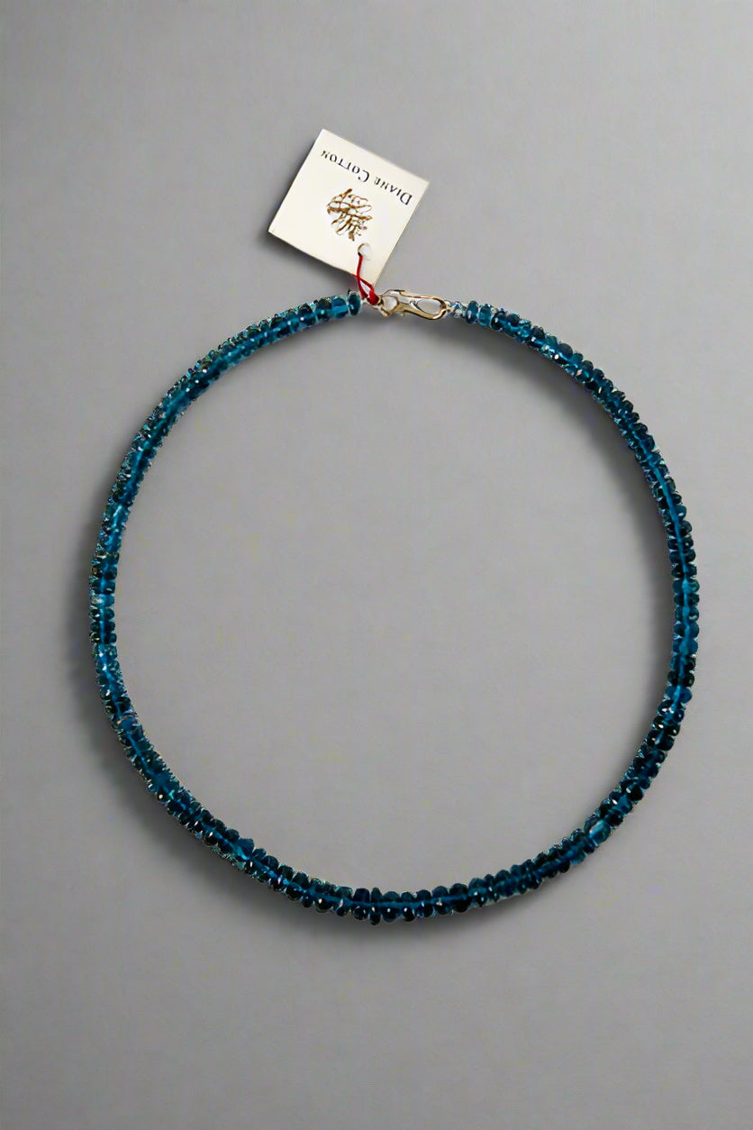 16" London Blue Topaz with 14K Clasp Necklace