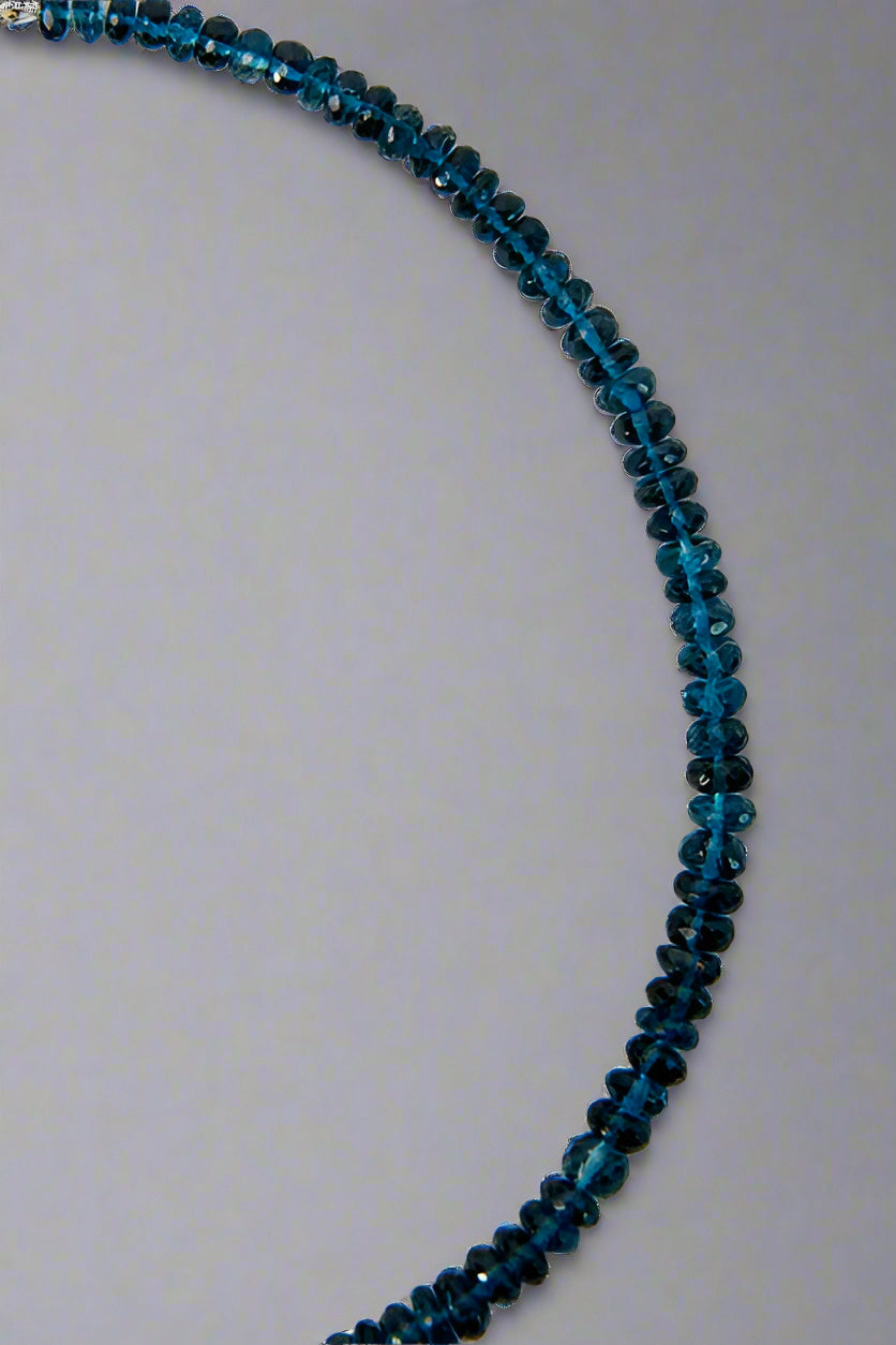 16" London Blue Topaz with 14K Clasp Necklace