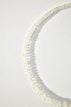 17.5" Rainbow Moonstone and Gold Necklace