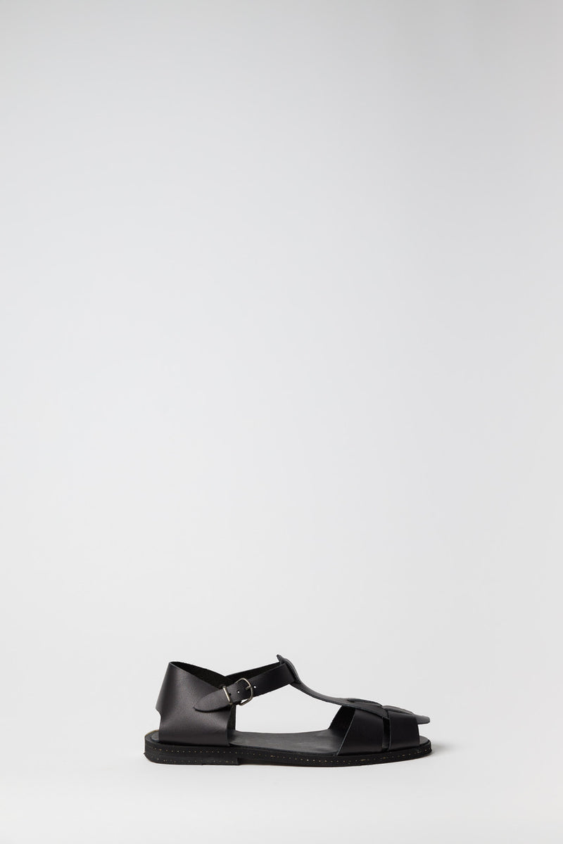 Leather Buckle Sandals