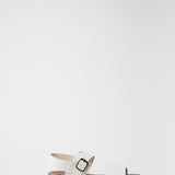 Flat Leather Sandal with Buckle