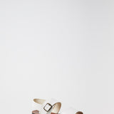 Flat Leather Sandal with Buckle
