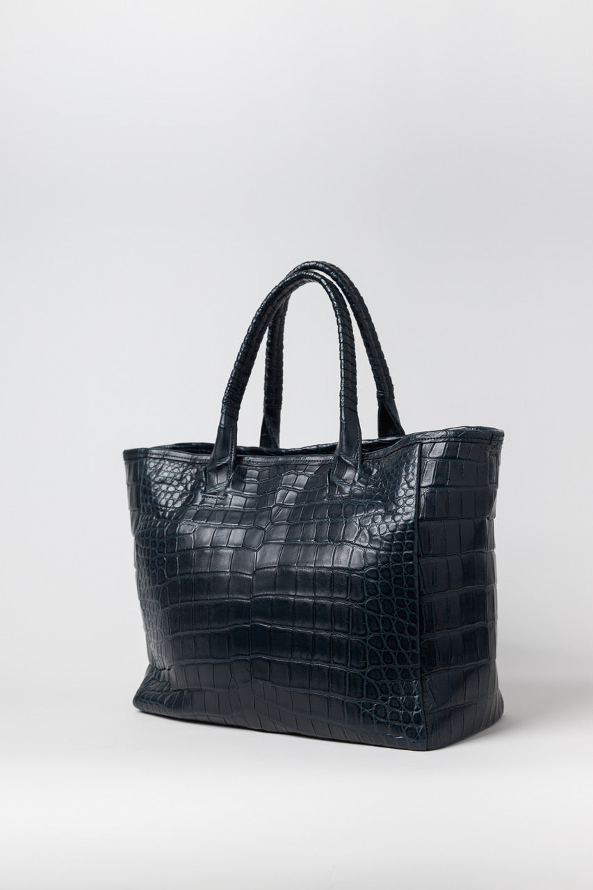 Crocodile Tote Bag with Strap