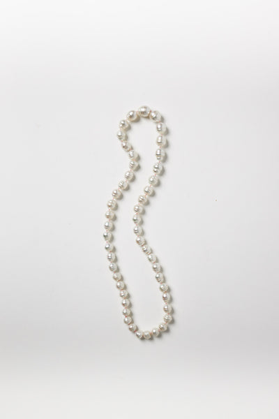 White Baroque Pearl Strand on Pink String