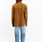 Lamb Suede Button Down Shirt
