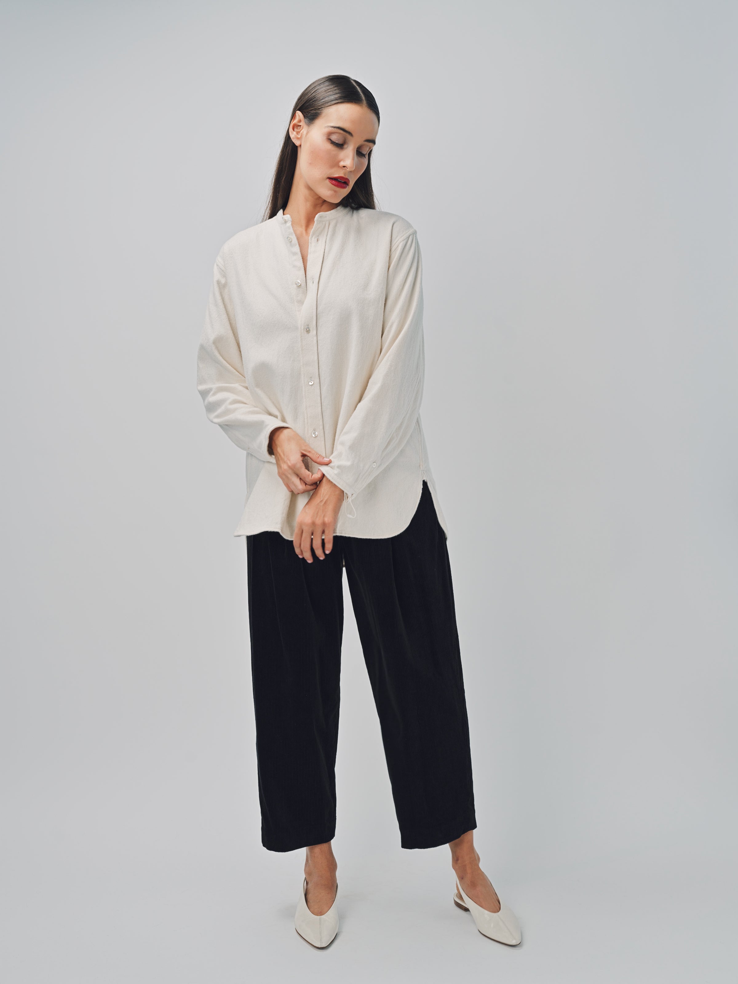 Arts & Science Open Front Night Shirt Natural / 1