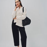 Arts & Science Zipper Laundry Shoulder Bag Black / One Size