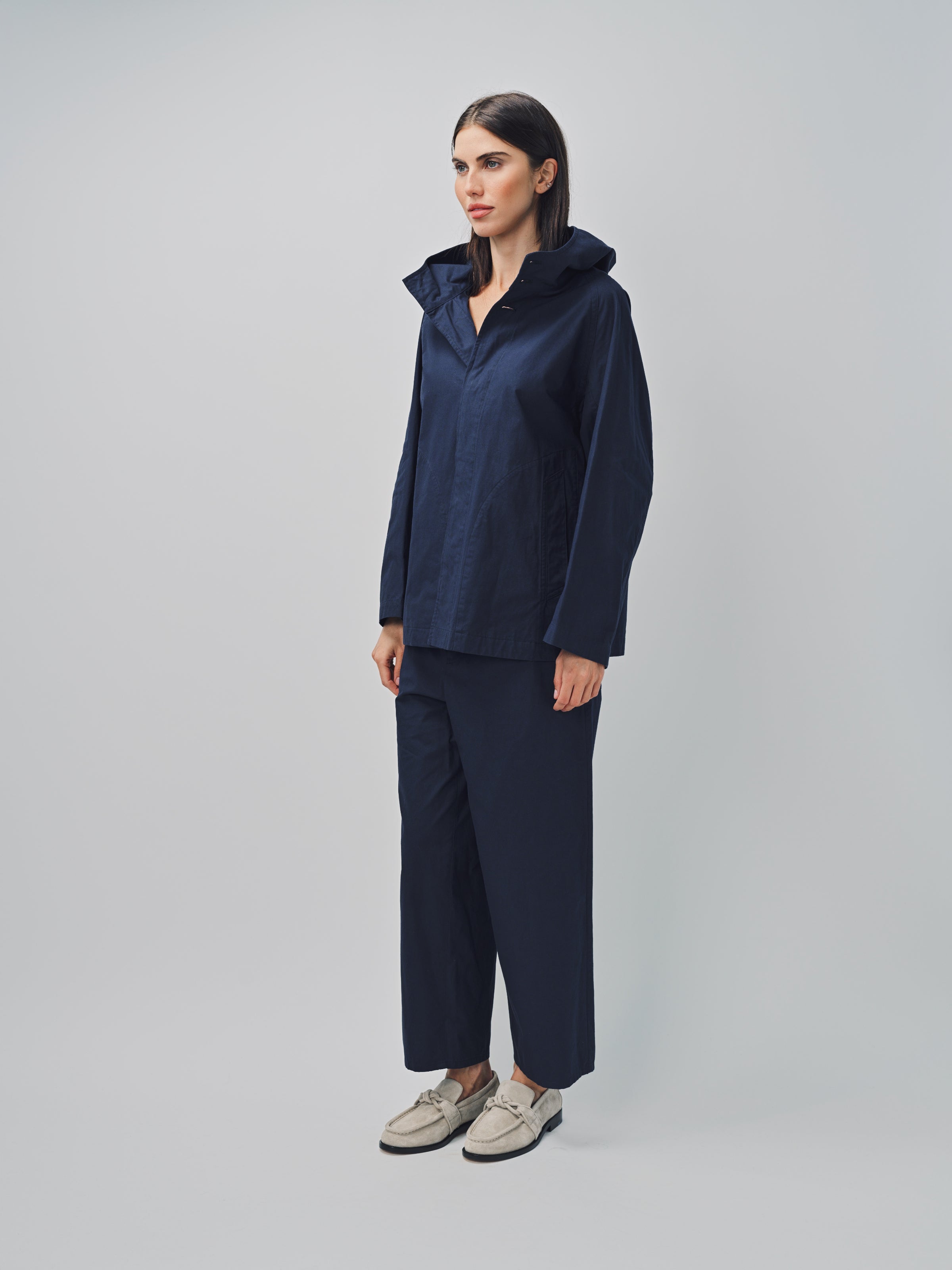 Arts & Science Hooded Short Coat Navy / 1