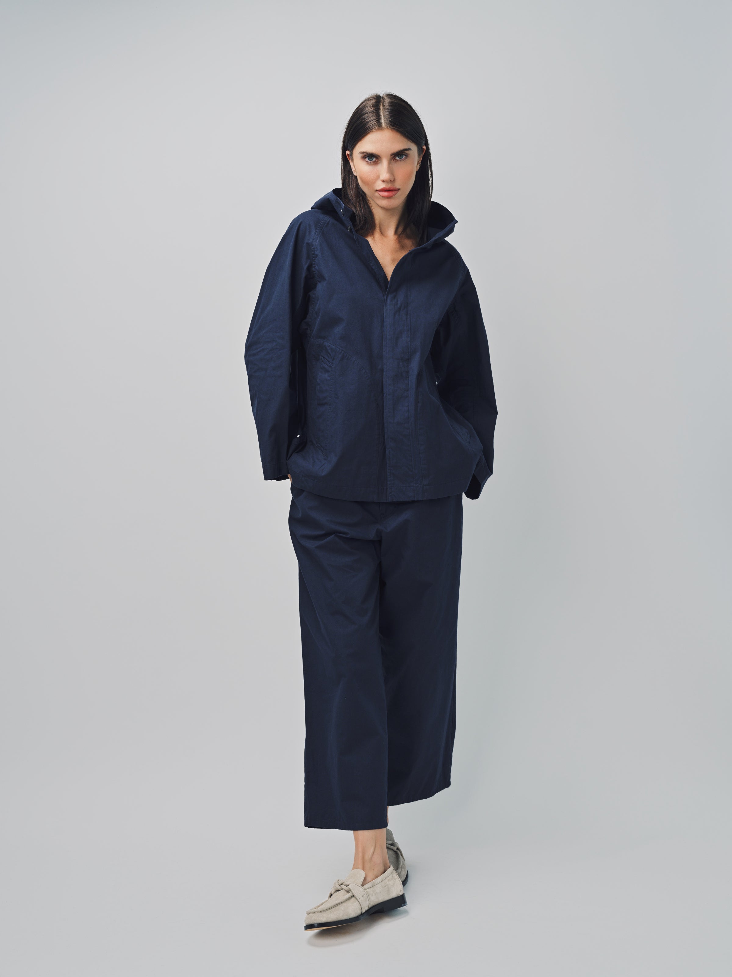 Arts & Science Hooded Short Coat Navy / 1