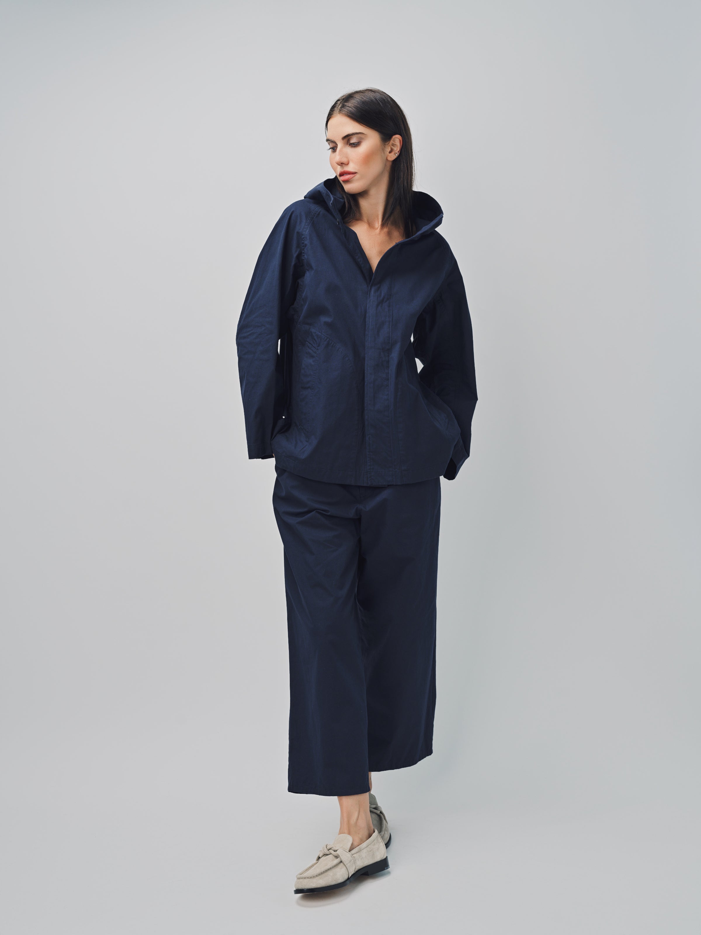 Arts & Science Hooded Short Coat Navy / 1