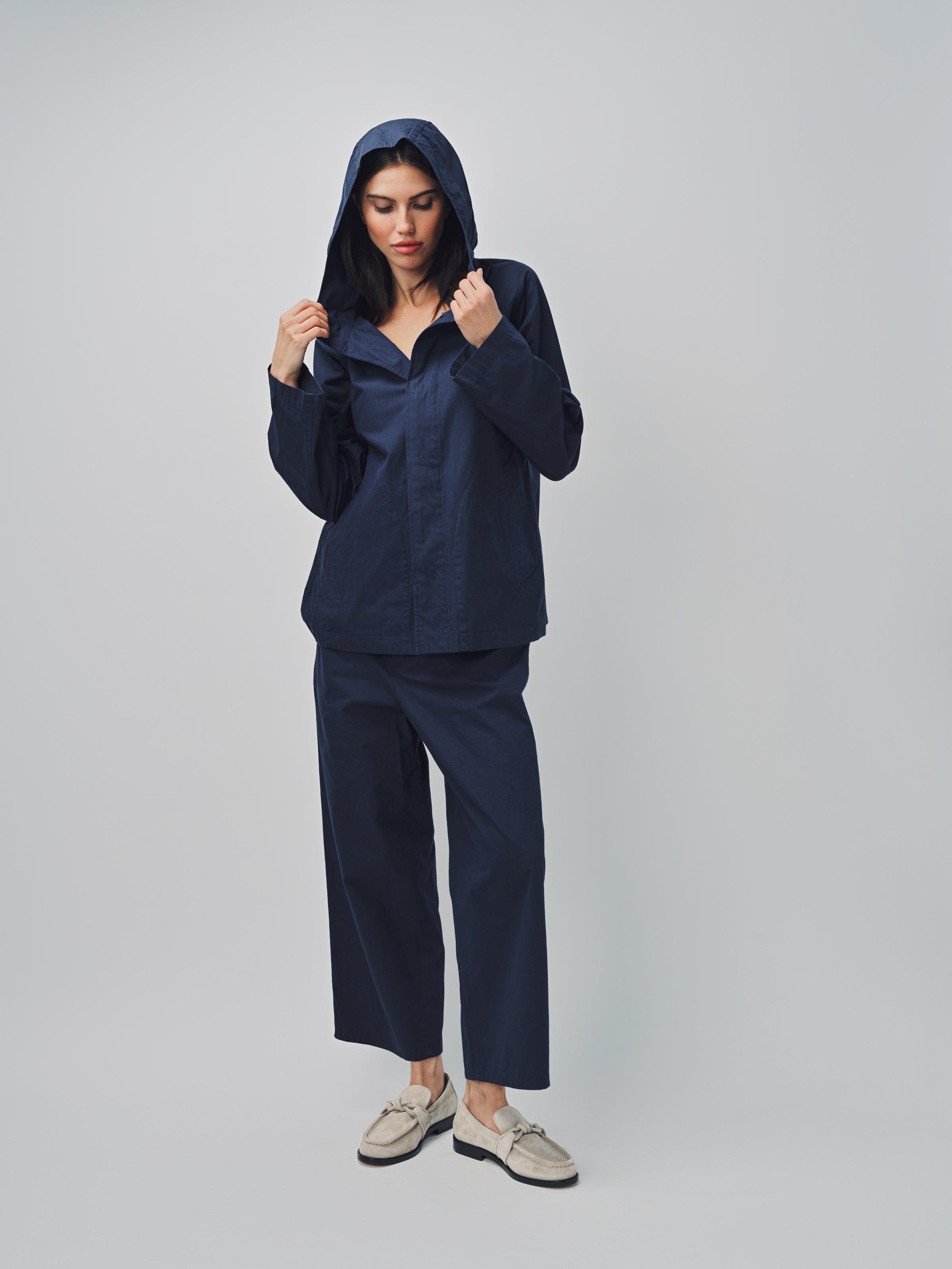 Arts & Science Hooded Short Coat Navy / 1