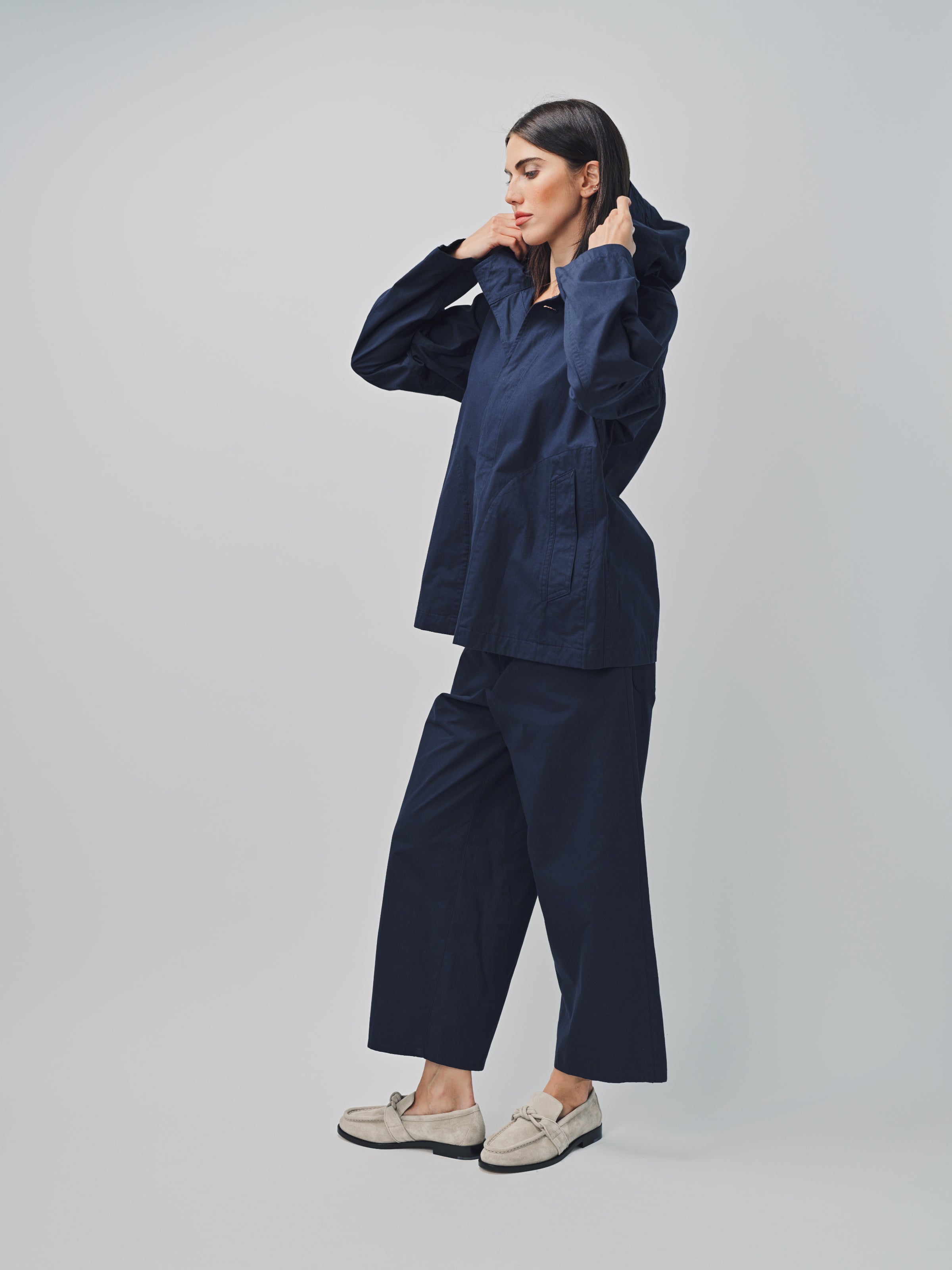 Arts & Science Hooded Short Coat Navy / 1