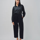 Arts & Science One Tuck Relaxed Pants Black/Navy / 0