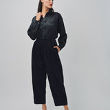 Arts & Science One Tuck Relaxed Pants Black/Navy / 0