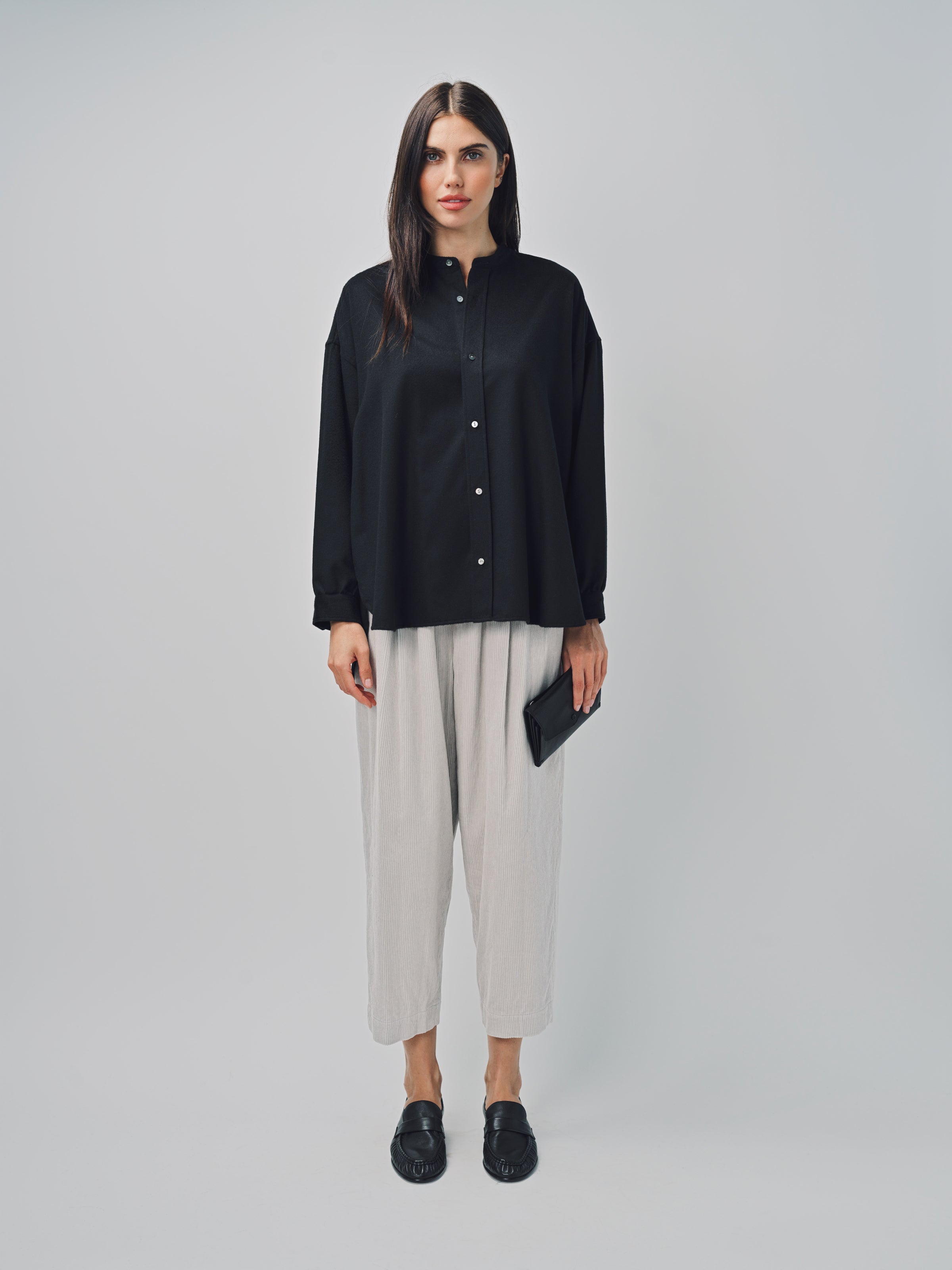 Arts & Science Band Collar Simple Shirt Black / 1