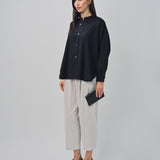 Arts & Science Band Collar Simple Shirt Black / 1