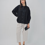 Arts & Science Band Collar Simple Shirt Black / 1