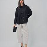 Arts & Science Band Collar Simple Shirt Black / 1