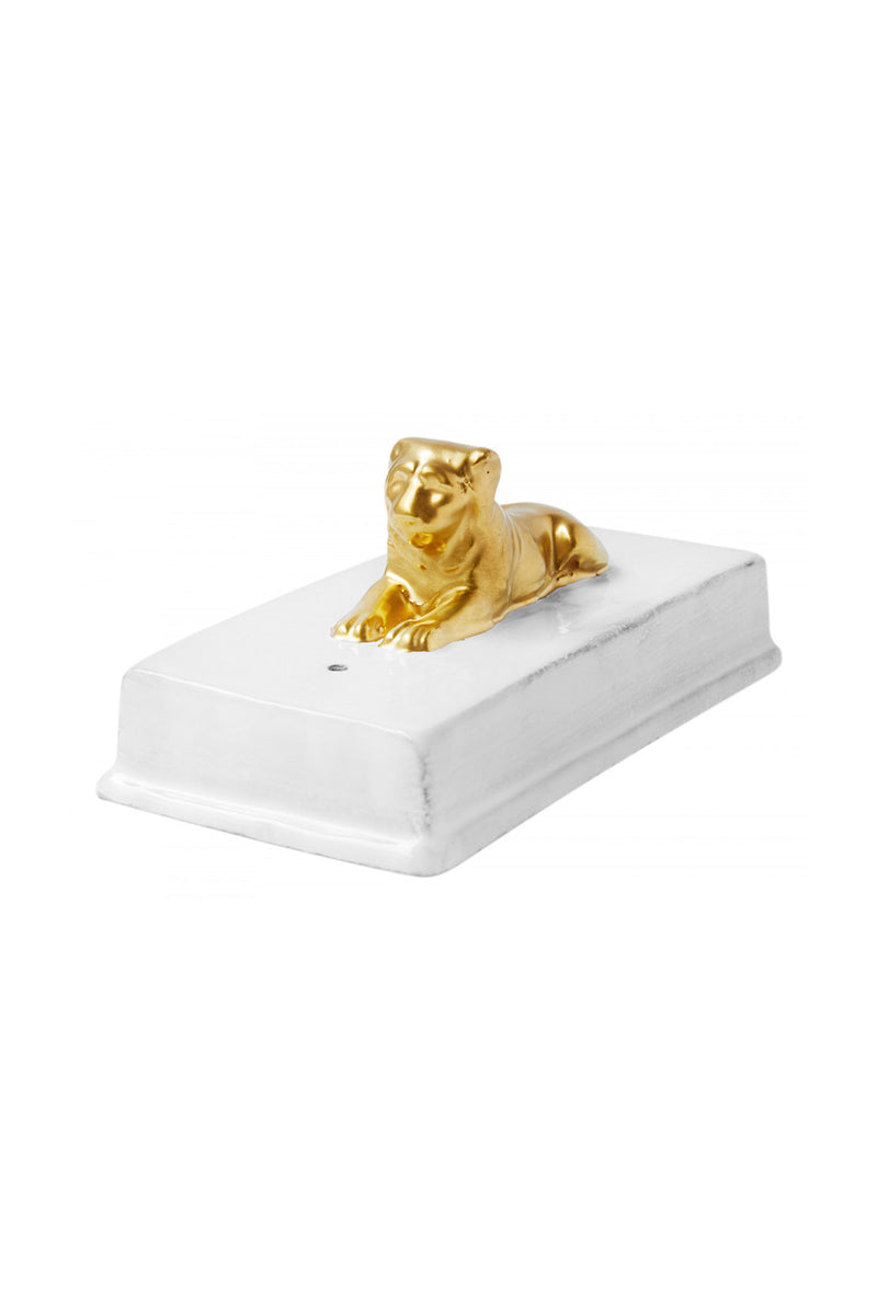 Lion Incense Box - Gold