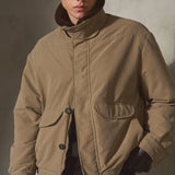 AUTER Shearling Collar Zip Puffer
