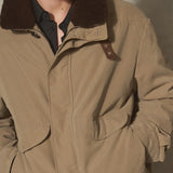 AUTER Shearling Collar Zip Puffer