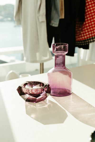 Large Purple Italian Glass Ashtray