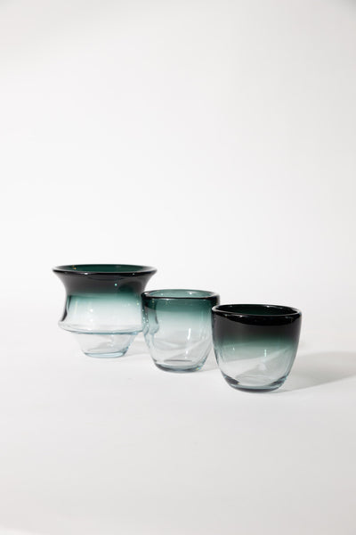 Italy 1960's Pair of Blue Glass Vessels