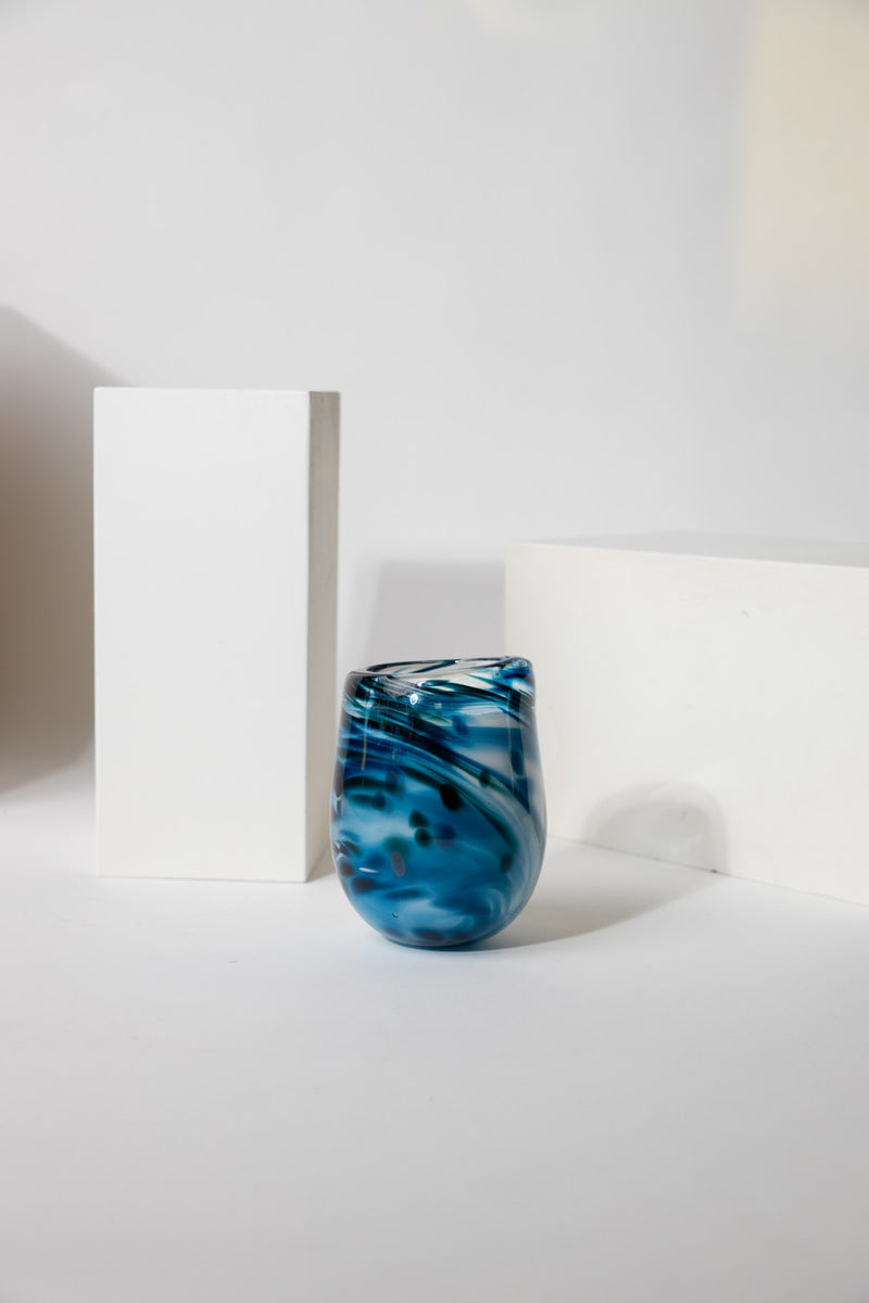 Handblown Ocean Current Candle