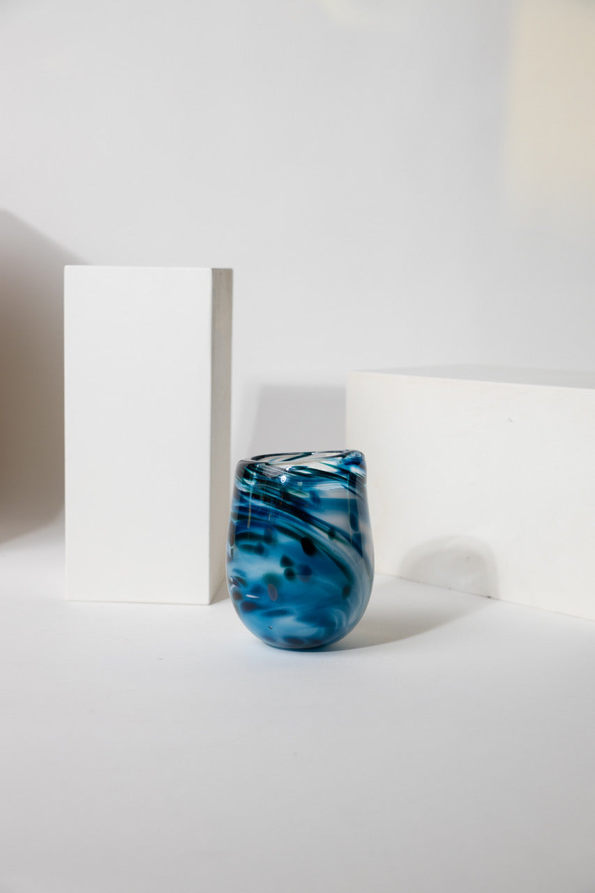 Handblown Ocean Current Candle