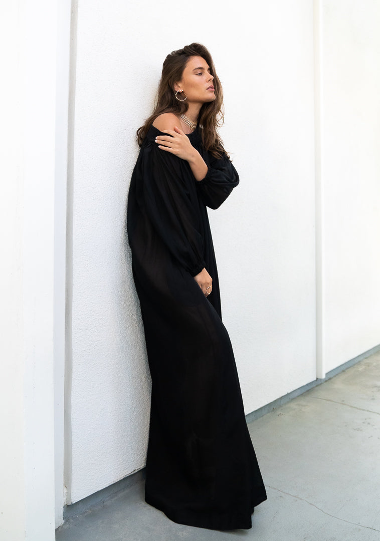 Alaia-Vichy-Blouse-Dress-Black-Amarees