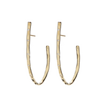 Ali Grace 14k Yellow Gold with Diamonds Large Hoop Earrings