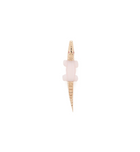18K Yellow Gold Opal Alligator Bite Single Earring