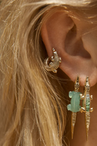 18K Yellow Gold Alligator Twist Single Earring