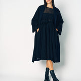 Daniela Gregis Navy Nero Papavero Dbl Lungo Jeroni Coat