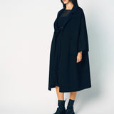 Daniela Gregis Navy Nero Papavero Dbl Lungo Jeroni Coat
